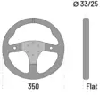 Sparco R350 Mokkaratti painonapeilla 350mm/suora - Ohjauspyörät - SCO015R350PSO - 2